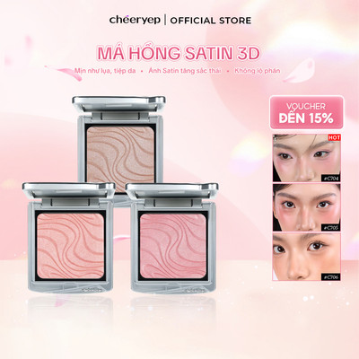 [Cheeryep] Phấn Má CHÉERYEP Hồng Trang Điểm Cao Cấp Ánh Nhũ Satin Tự Nhiên Tiệp Vào Da Mịn Như Lụa 4g x 1