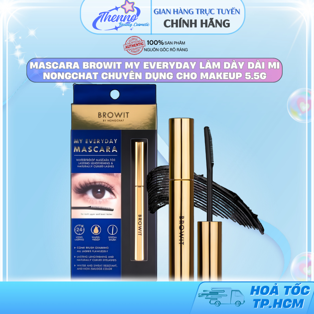 Mascara Browit My Everyday Làm Dày Dài Mi Nongchat Chuyên Dụng Cho Makeup 5.5g