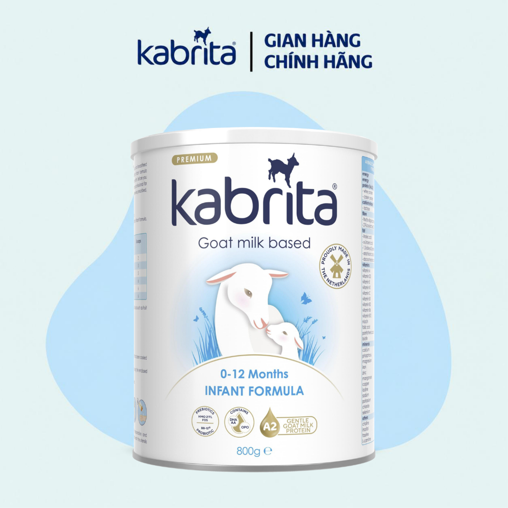 Sữa dê Kabrita số 1 INFANT FORMULA, lon 800g cho trẻ 0 - 12 tháng - Nhập khẩu Hà Lan