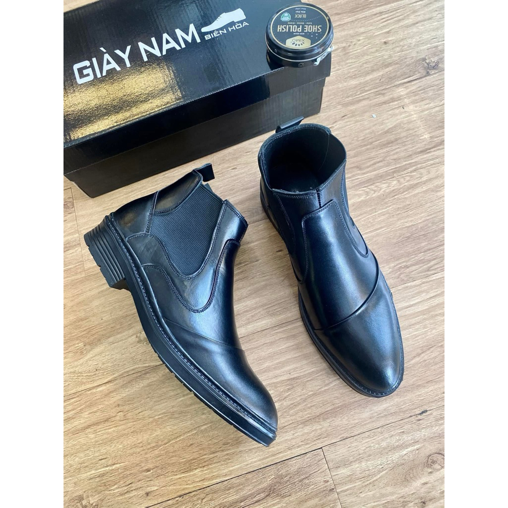 boot69 Giày Chelsea Boots Nam Cổ Cao Da Lì Cao Cấp, Giày Boot Nam Công Sở Tăng Chiều Cao Đế Khâu Chắ