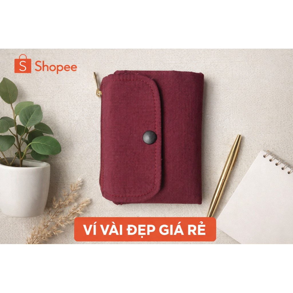 Ví vải cotton Hàn Quốc, ví handmade số lượng giới hạn