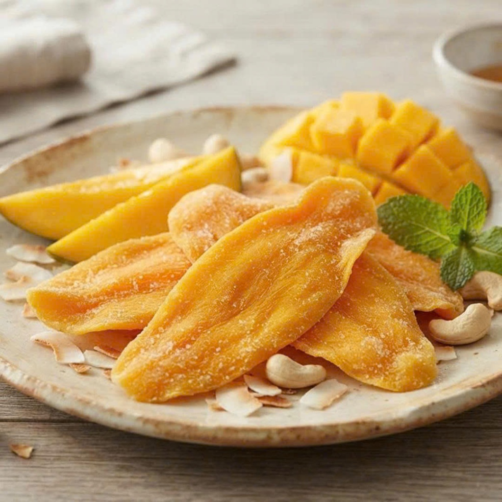 Xoài sấy dẻo KINGTASTY FOOD- Xoài sấy dẻo miếng vừa ăn 500G xuất hóa đơn, hồ sơ công ty đầy đủ