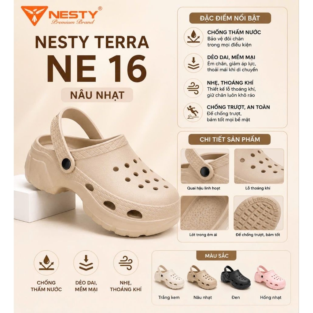 (Tặng 12 chamr ) Dép Nesty mã NE 16 hàng chính hãng