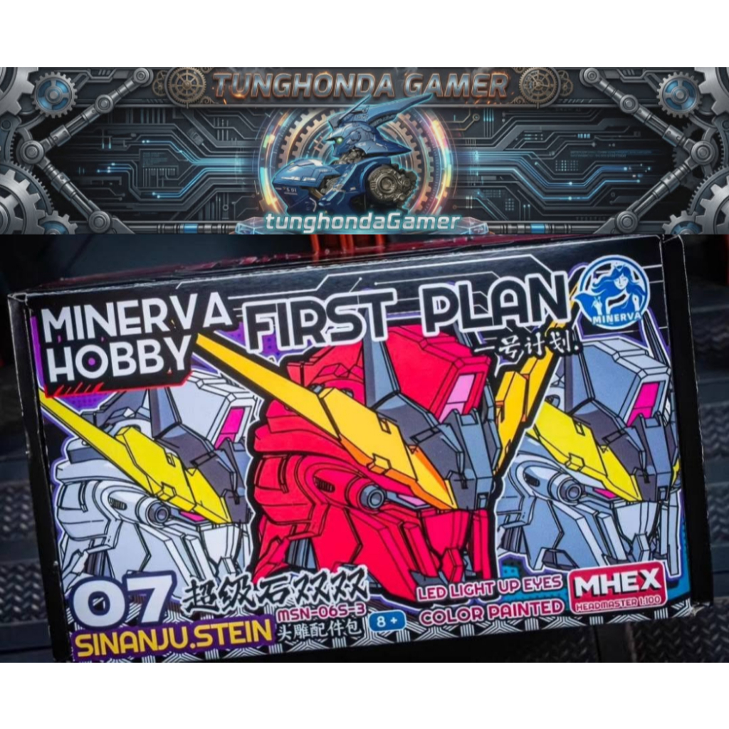 mô hình lắp ráp đầu led cho MG 1/100 sinanju lizard red comet takumi đỏ trắng - Minerva Hobby model 