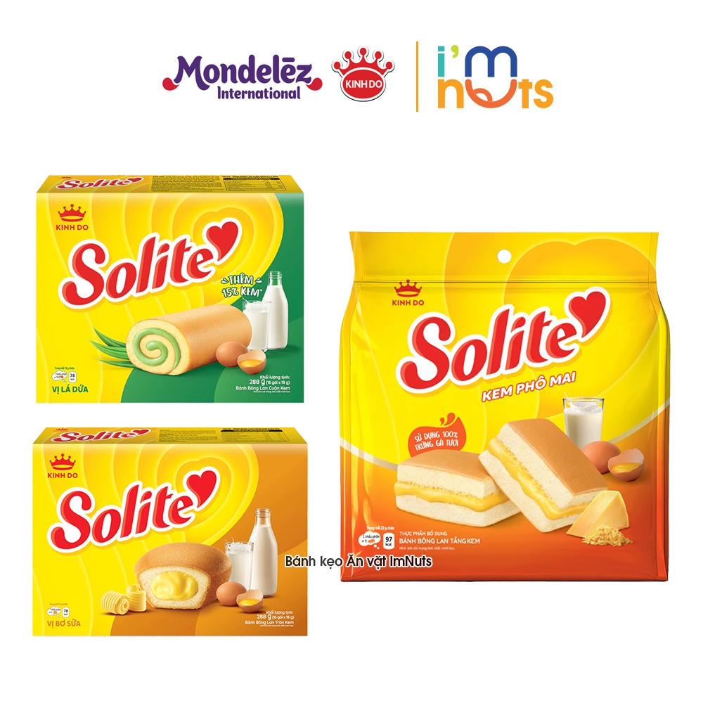 Bánh Bông Lan Solite Kem Kinh Đô Đủ Vị