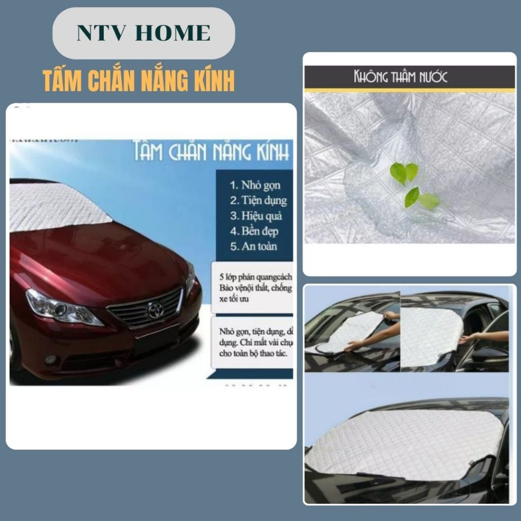 NTV HOME BẠT CHE KÍNH LÁI Ô TÔ - Bạt tráng bạc 3 lớp che kính lái ô tô, xe hơi