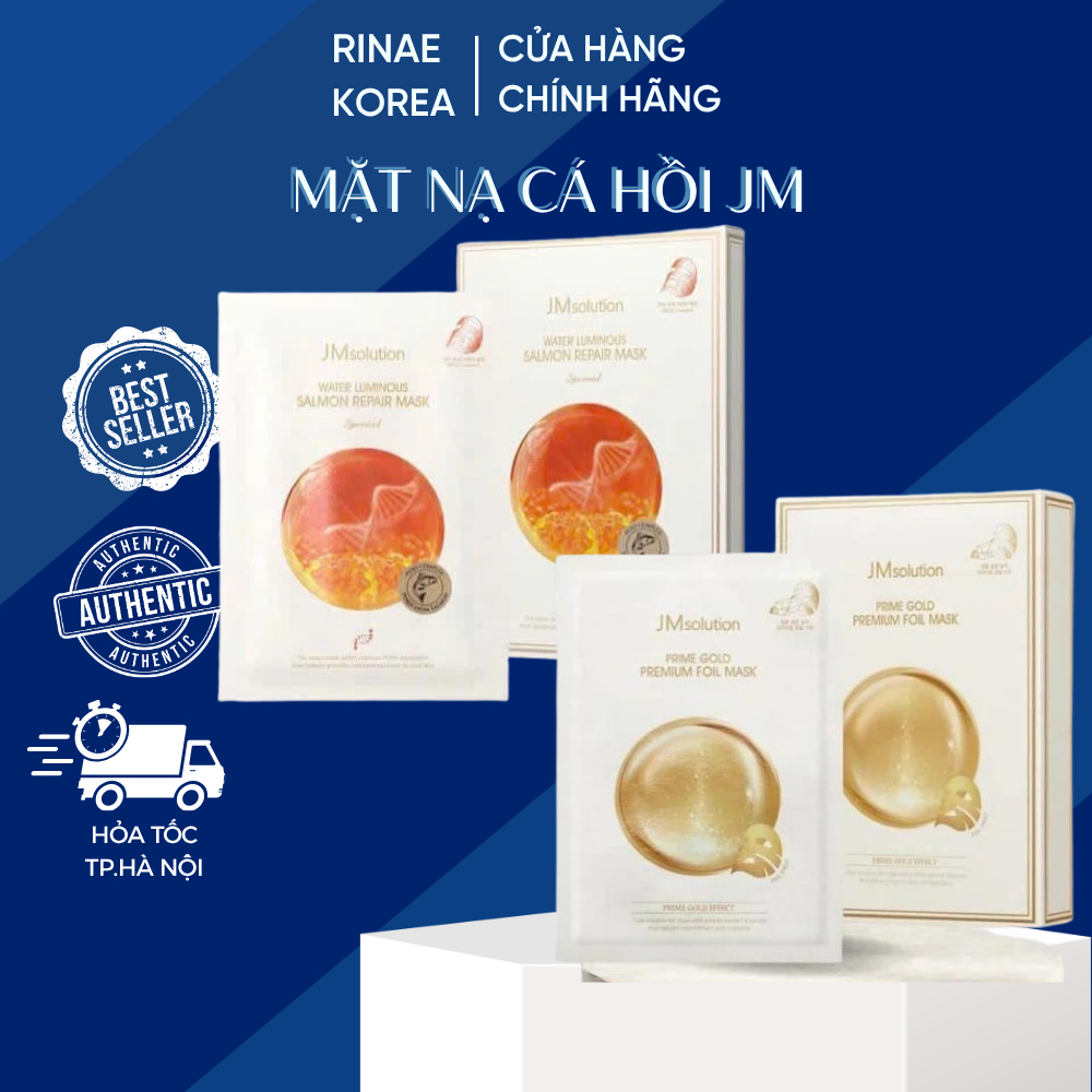 Mặt nạ JM Solution mặt nạ cá hồi JM Water Luminous Salmon Repair Special mặt nạ vàng 24k jm