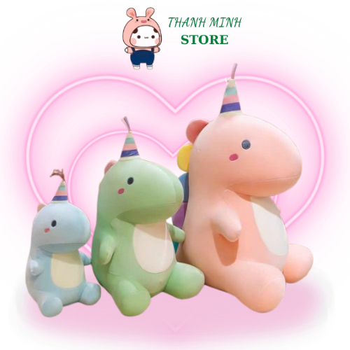 Gấu Bông Khủng Long Nhỏ Đủ Màu  - Gấu Bông Khủng Long Nhỏ Biểu Cảm Hài Hước THANH MINH STORE