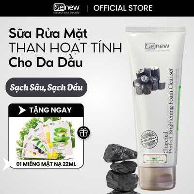 Sữa Rửa Mặt Trắng Da Tinh Chất Than Hoạt Tính BENEW Charcoal 160ml Cho Da Dầu Mụn