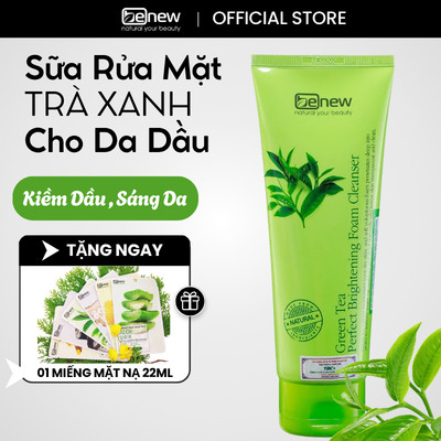 Sữa Rửa Mặt Sáng Da Trà Xanh BENEW Green Tea 160ml | Sạch Sâu, Loại Bỏ Mụn Đầu Đen