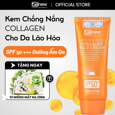 Kem Chống Nắng Cấp Ẩm Nâng Tone Da Mặt Hàn Quốc Benew Collagen Sun Cream SPF 50+ PA+++ 70ml