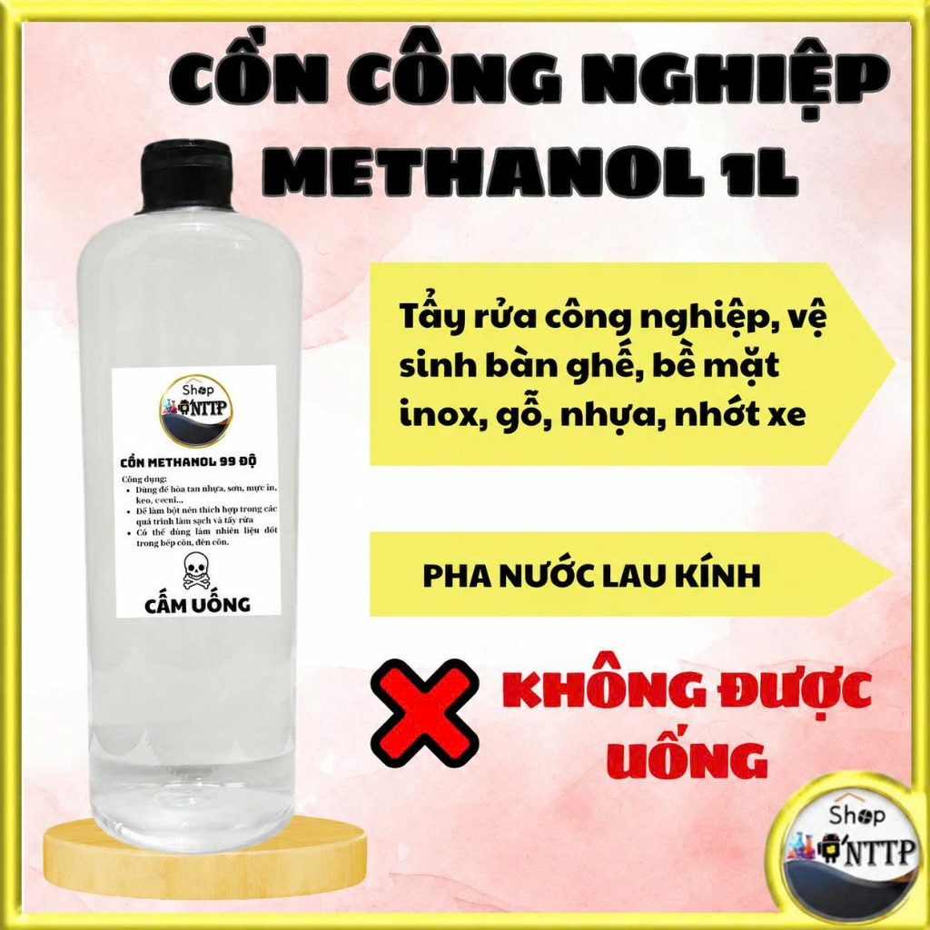 Cồn mạnh methanol CH3OH nguyên chất 99 độ chuyên dùng tẩy rửa, tẩy sạch dầu nhớt công nghiệp và hỗ t