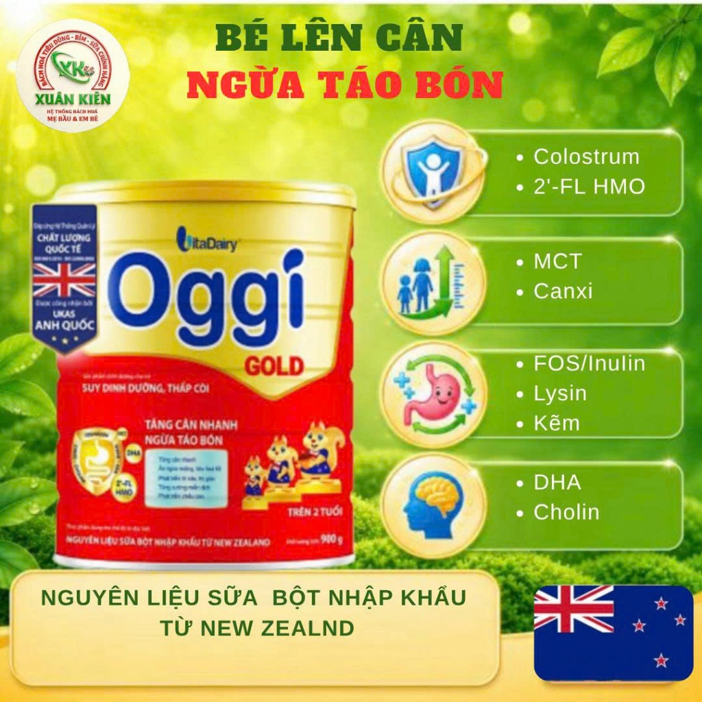 SB Oggi Gold - Hỗ trợ Tăng Cân ngừa táo bón