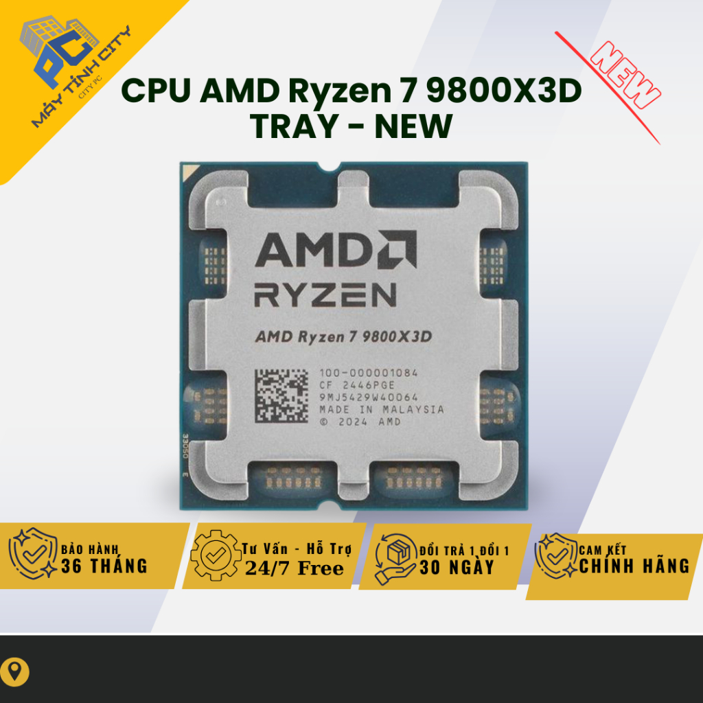 CPU AMD Ryzen 7 9800X3D TRAY - NEW BẢO HÀNH 36 THÁNG