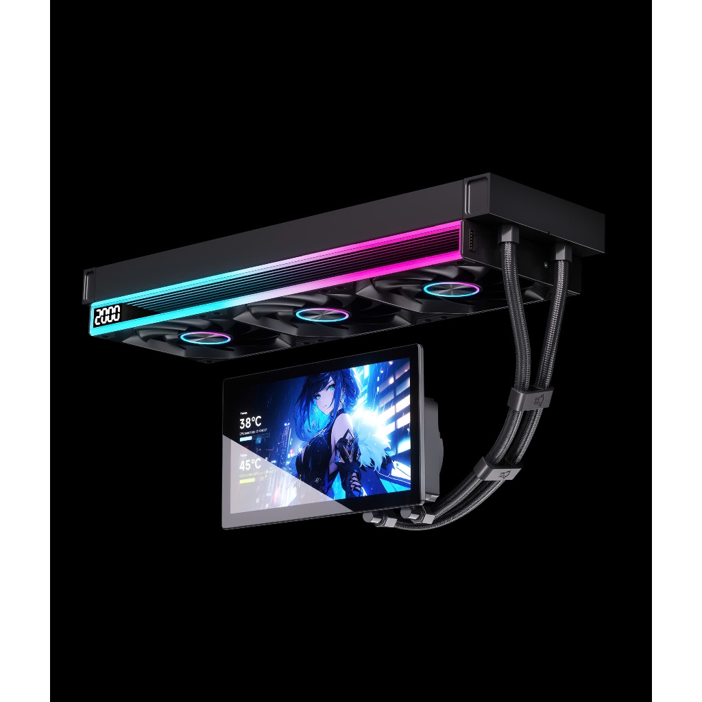 Tản Nước Leopard UltraFlow 360 – LCD 7 Inch, ARGB, Tản 320W