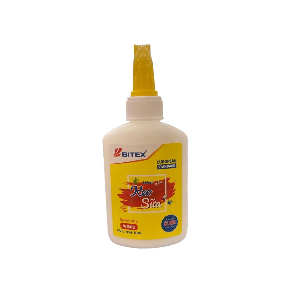 [MUA NHIỀU SIÊU RẺ] [Lẻ 1 chai] Keo hồ sữa dán BITEX / Bitex WG-02 / WG02 60g dùng làm thủ công hand