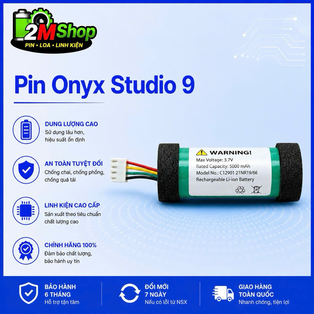 Linh kiện pin loa onyx studio 9. 2mshop chuyên thay pin loa