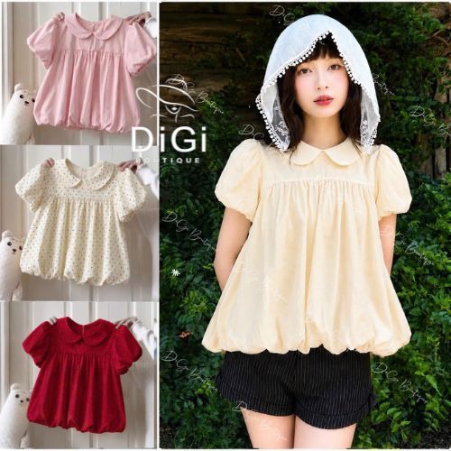 Áo Babydoll Cổ Sen 2 Lớp Dáng Bí Tay Phồng Thiết Kế Tiểu Thư Sang Chảnh DG121