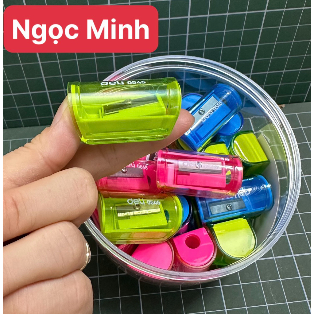 Combo 5/3/2/1 gọt chì Deli 0545 có đựng rác