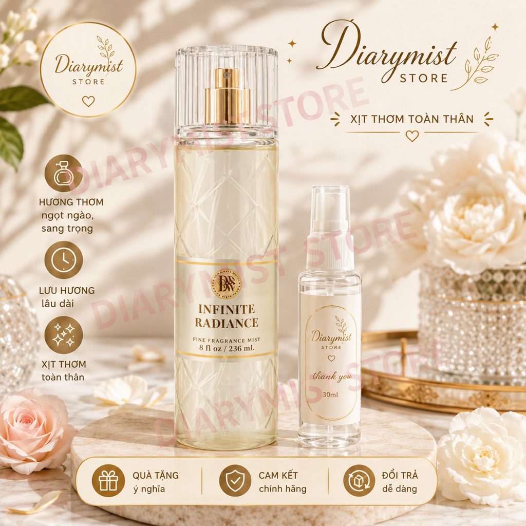 𝐃𝐢𝐚𝐫𝐲𝐦𝐢𝐬𝐭.𝐬𝐭𝐨𝐫𝐞 Xịt Thơm Toàn Thân Body Mist - INFINITE RADIANCE