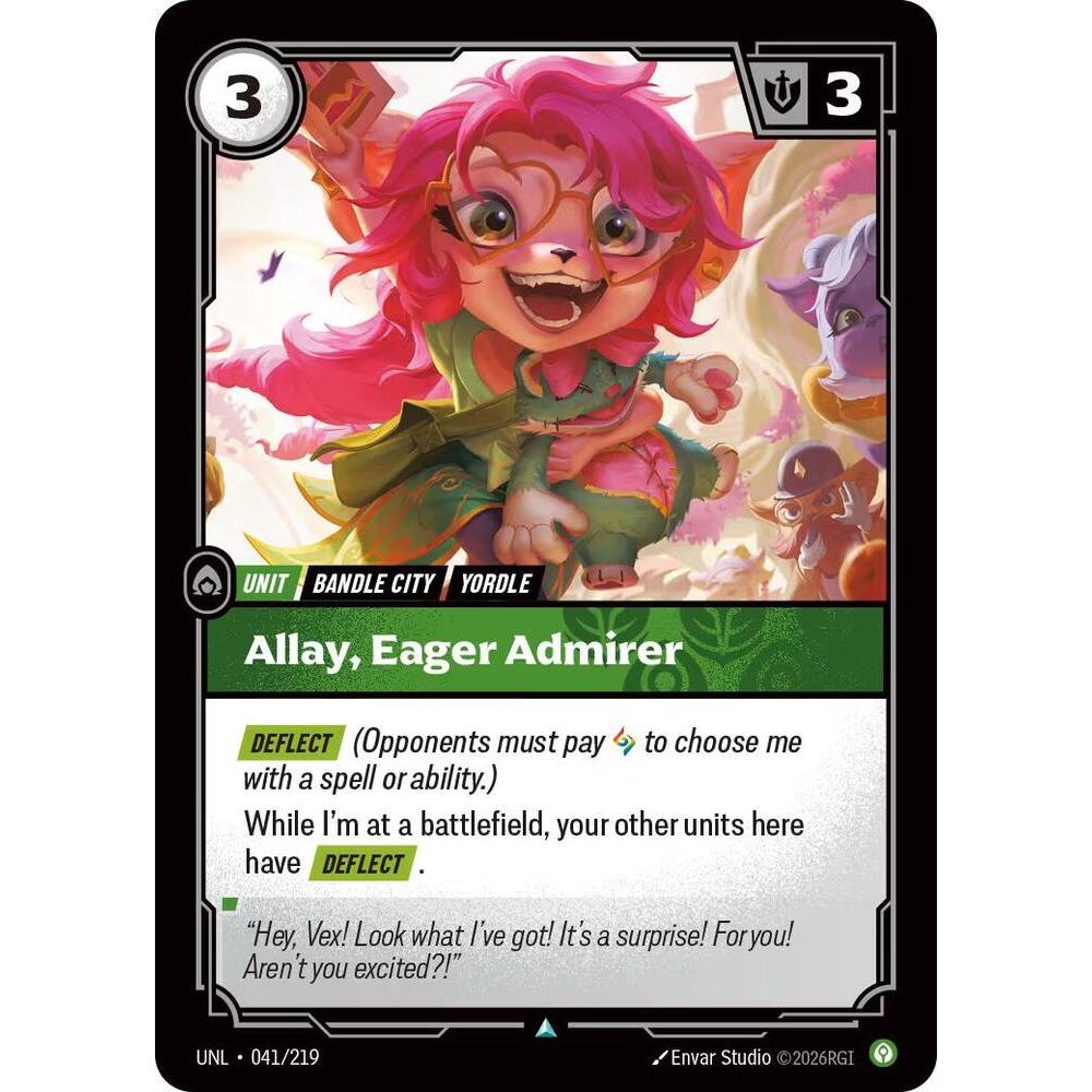 Thẻ Bài Riftbound UNL-041/219 - Allay, Eager Admirer - Unit - Uncommon