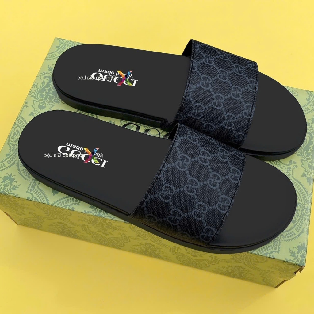 (Dép Giá Rẻ) Dép nam quai ngang icon Dsquared2, Dép lê DSQ chất liệu cao su cao cấp