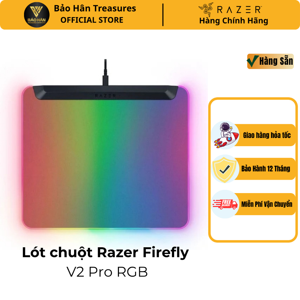 Lót Chuột Razer Firefly V2 Pro Với 15 Vùng Chiếu Sáng Độc Lập, Razer Chroma™ RGB - Hàng Chính Hãng