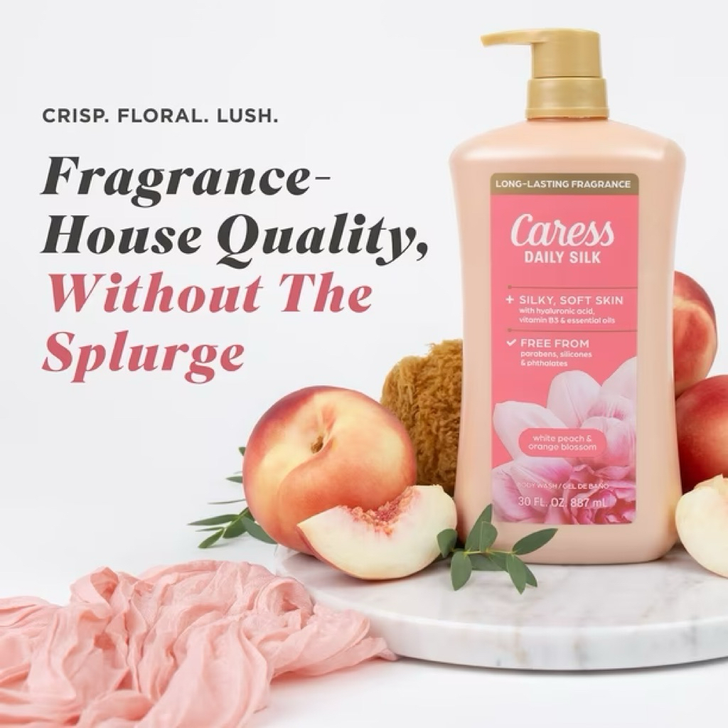 Sữa Tắm Dưởng Ẩm Hương Nước Hoa Caress Daily Silk Chai 887ml Của Mỹ