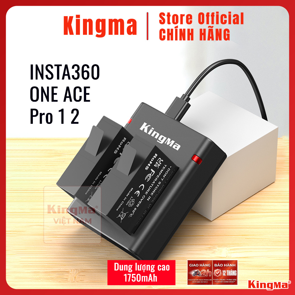 Kingma Insta360 ONE ACE Pro 1 2 | Pin và dock sạc máy quay Insta360 Action camera battery Insta360 o