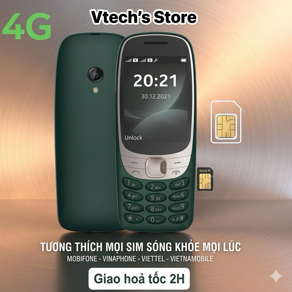 Điện thoại Nokia 6310 4G – Bản nâng cấp sóng khỏe, màn hình lớn, dùng full sim