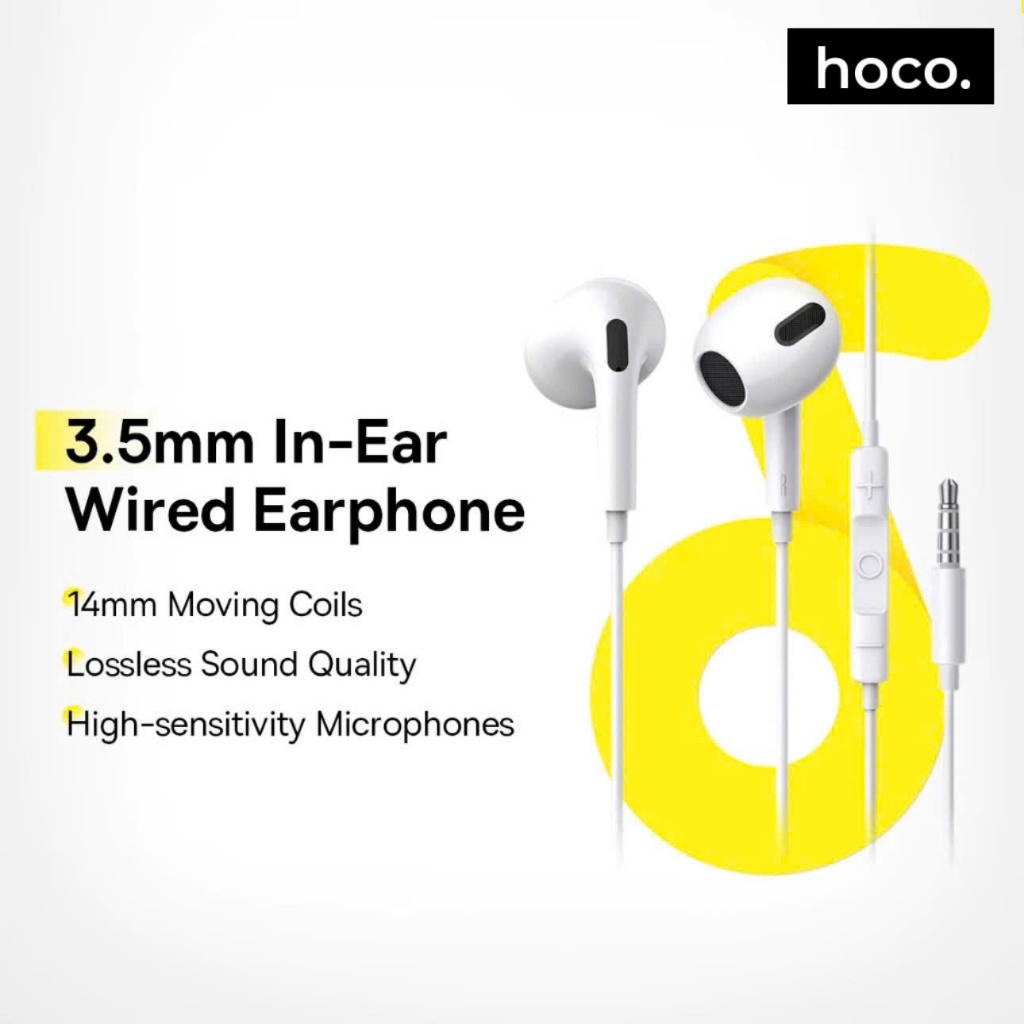 Tai nghe HOCO H17 Encok kiểu nhét tai có dây 3.5mm có kèm micro nói chuyện jack cắm 3,5mm | BigBuy360 - bigbuy360.vn