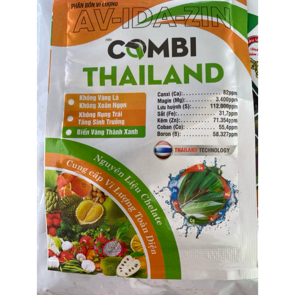 Combi Thái Lan 25gr, cung cấp trung vi lượng cần thiết cho cây, giúp xanh lá, dày lá