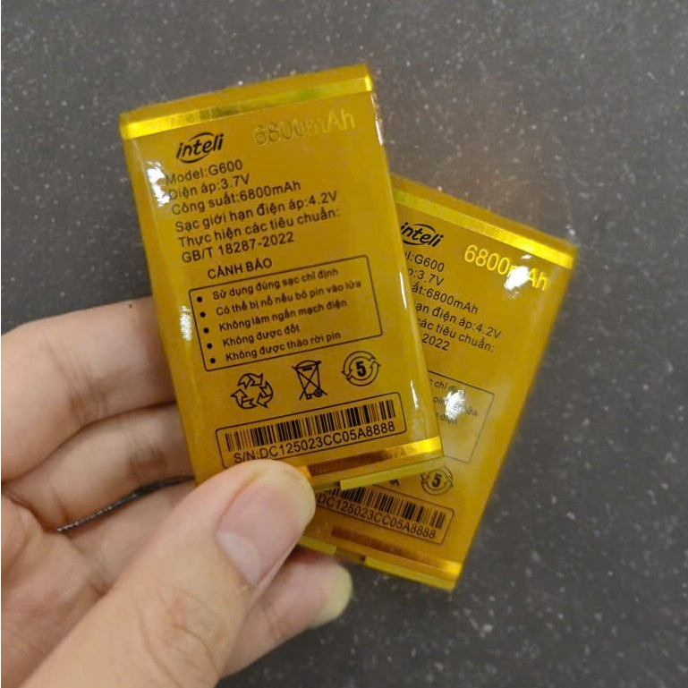 Pin Điện thoại Inteli G600 4G dung lượng 6800 mAh