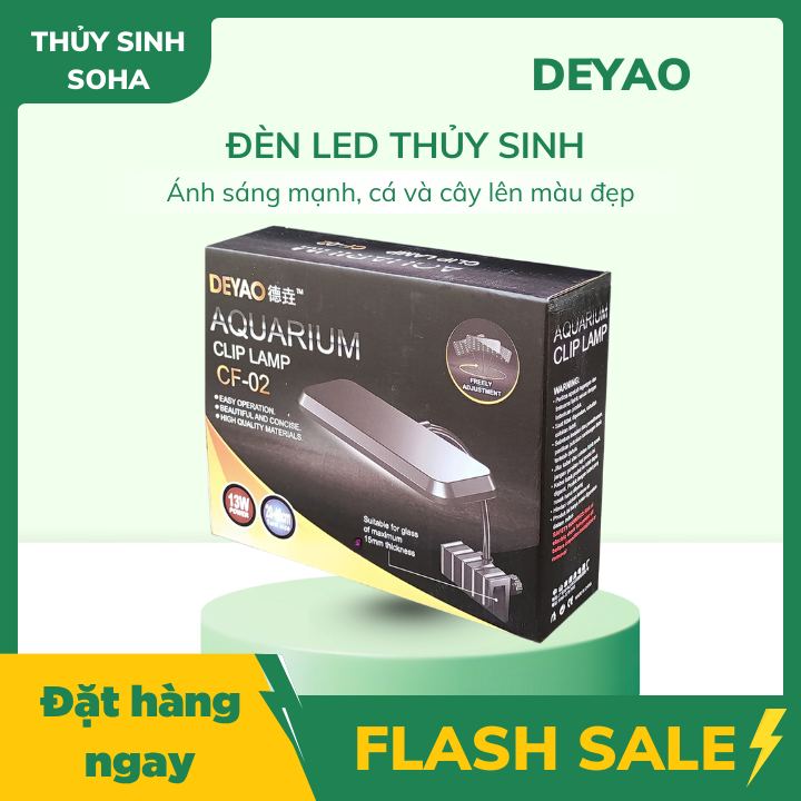 Đèn LED RGB DEYAO CF-02 (13W) đỏ cá không đỏ nước