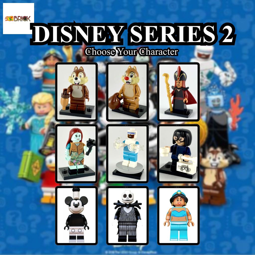 [Disney Series 2] Đồ chơi lắp ráp Đan Mạch - Mô hình Character Jasmine, Jafar, Mickey, ...