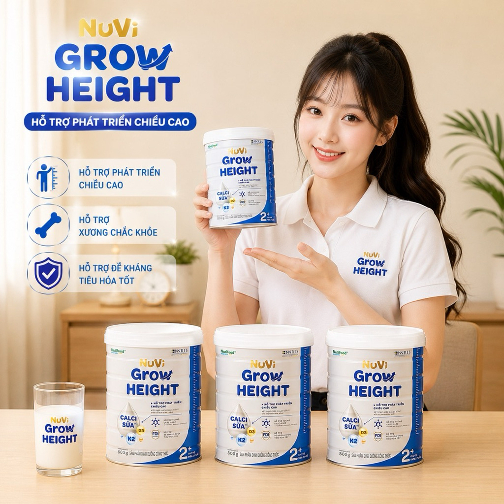Sữa Bột Nuvi Grow Height 800g