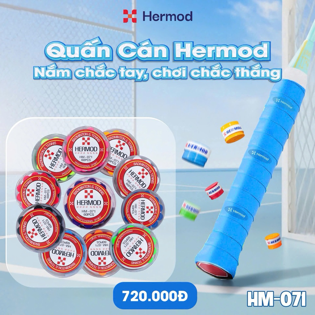 QUẤN CÁN VỢT HERMOD HM-071 (HỘP 60 CUỐN)