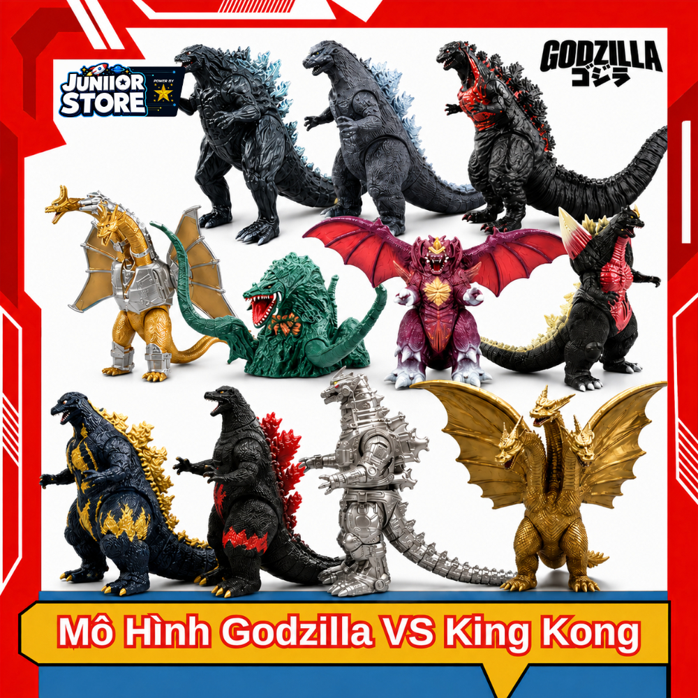 Mô Hình Godzilla Nhiều Mẫu Có Khớp, King Ghidorah Mecha Godzilla Figure Quái Thú Trưng Bày