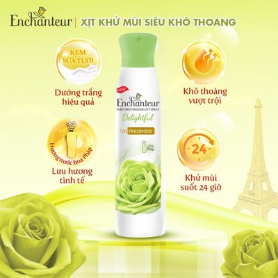 [KOL x Enchanteur] COMBO 2 Xịt khử mùi hương nước hoa Enchanteur ( 150ml x 2 ) TẶNG 1 lăn 40ml