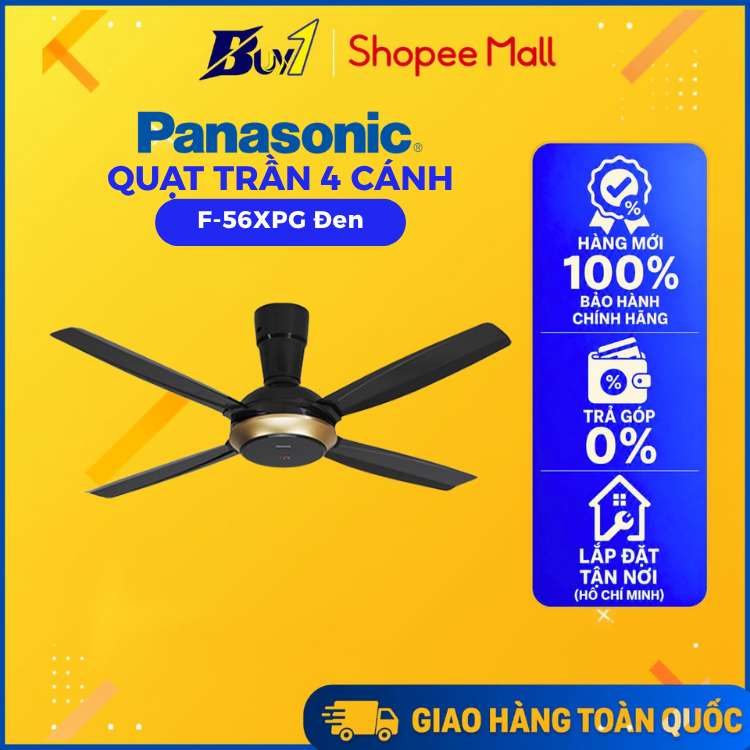 F-56XPG Đen - Quạt trần Panasonic 4 cánh F-56XPG 59W - Hàng chính hãng