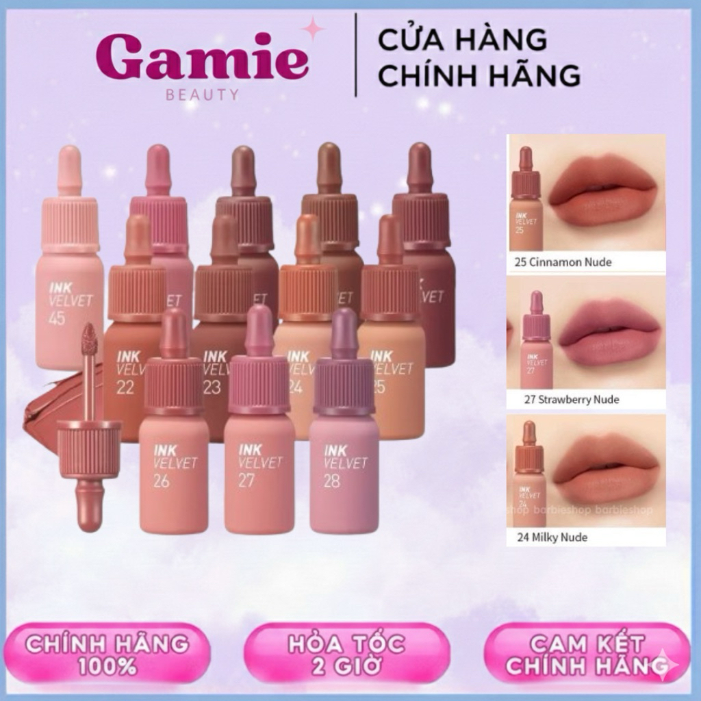 Son Kem Lì Peripera Ink Velvet Lỳ Mềm Môi Hàn Quốc 4g