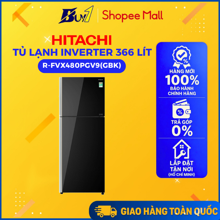 R-FVX480PGV9(GBK) - Tủ Lạnh Hitachi Inverter 366 Lít R-FVX480PGV9(GBK) - Hàng Chính Hãng