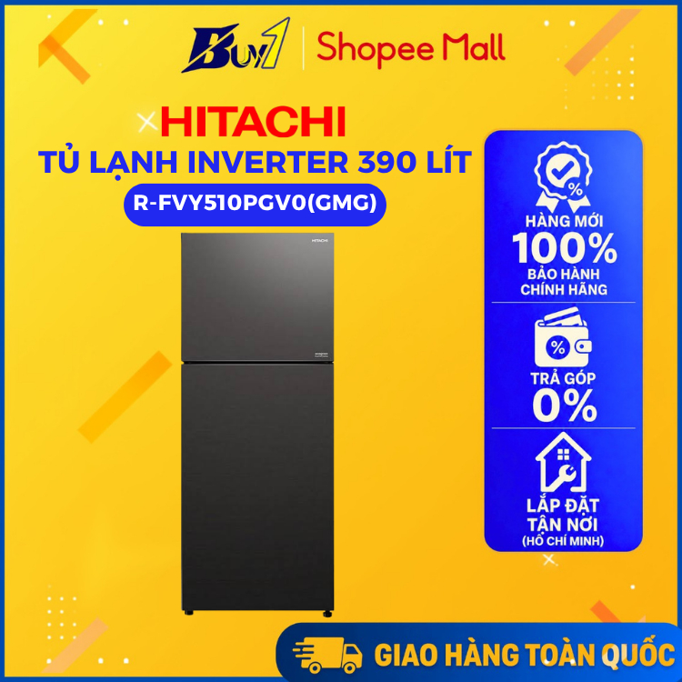 R-FVY510PGV0(GMG) - Tủ Lạnh Hitachi Inverter 390 Lít R-FVY510PGV0(GMG) - Hàng Chính Hãng