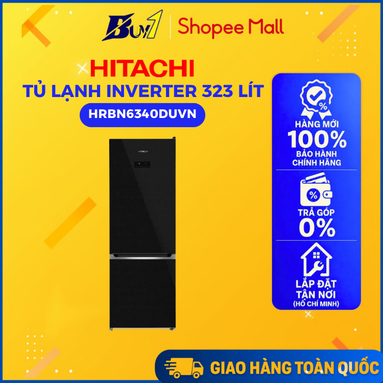 HRBN6340DUVN - Tủ Lạnh Hitachi Inverter 323 Lít HRBN6340DUVN - Hàng Chính Hãng
