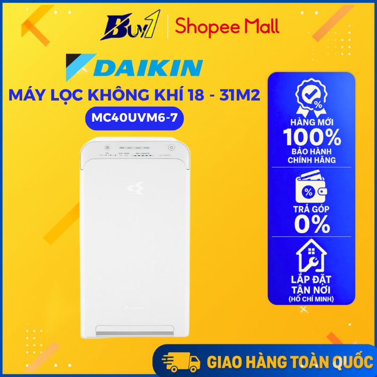 MC40UVM6-7 - Máy Lọc Không Khí DAIKIN MC40UVM6-7 (23W) - Phòng 18 - 31m² | Made in Malaysia [Toàn Qu