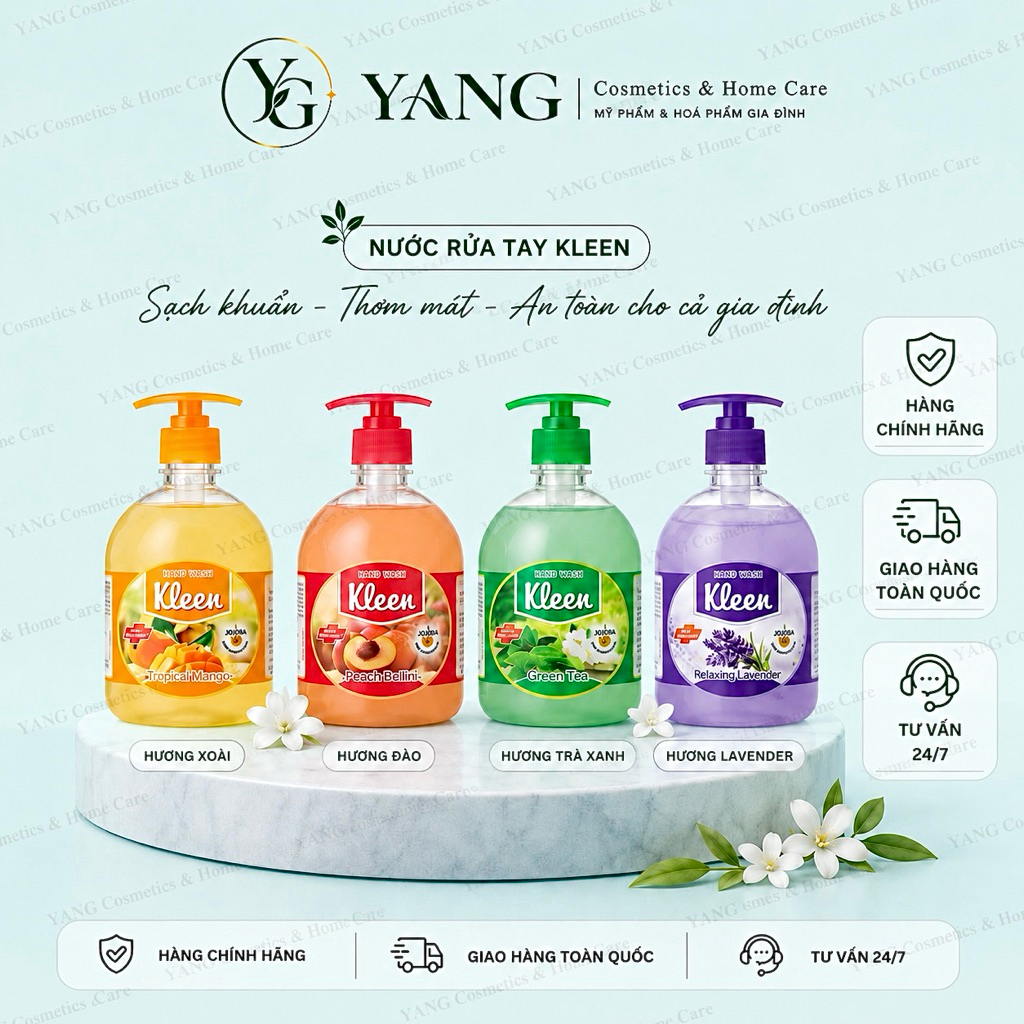 Sữa Rửa Tay KLEEN Hand Wash Chai 500ML , Nước Rửa Tay Kleen 500ml