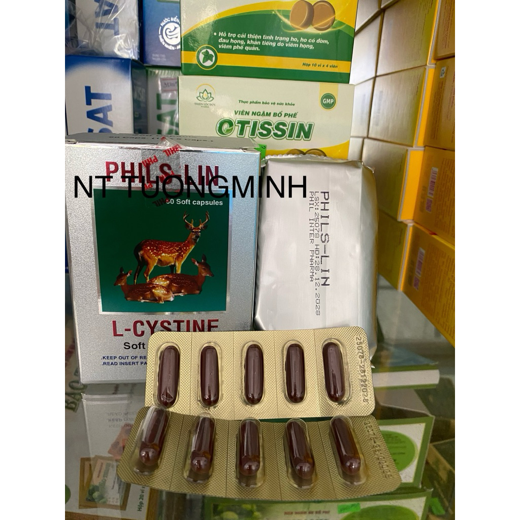 [CHÍNH HÃNG] L-Cystine Phils Lin - Viên Uống Đẹp Da, Dưỡng Da, Nám Tàn Nhang, Chống Lão Hoá, Rụng Tó