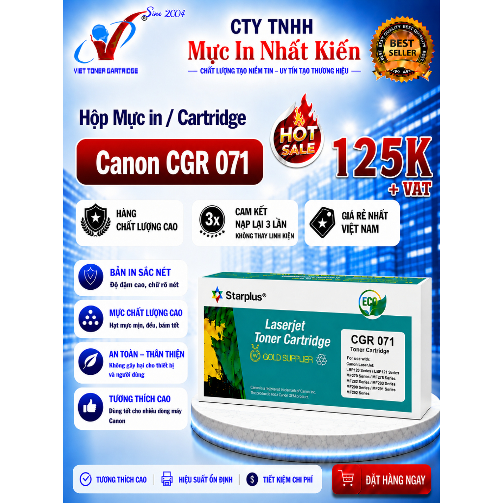 Hộp Mực Canon  CRG 071  - Nhất  Kiến