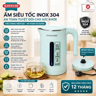 Bình đun nước siêu tốc sunhouse shd1351 1.8 lít bảo hành 12 tháng
