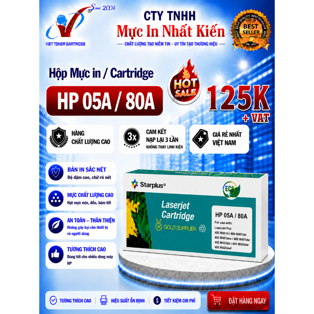 Hộp Mực In HP  05A - 80A  / VIet Toner